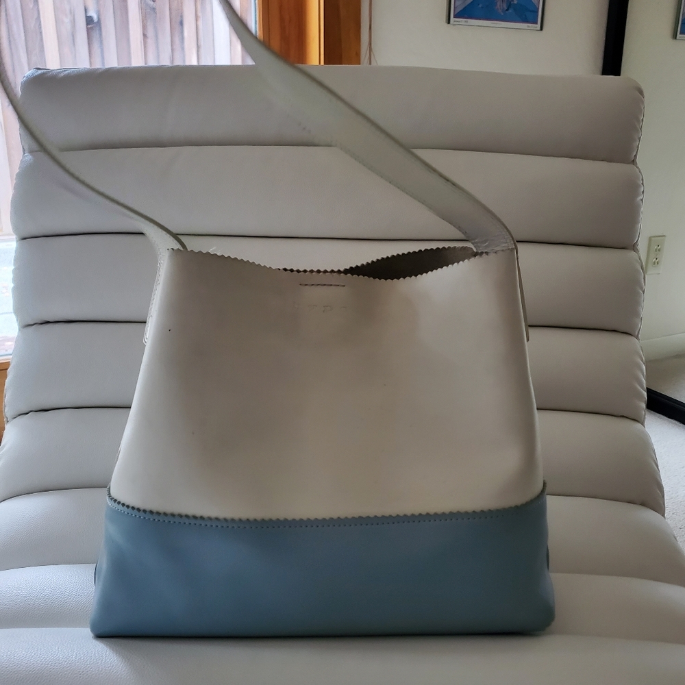 HYPE Modern Color Block Leather Tote Bag Large - Picture 1 of 8